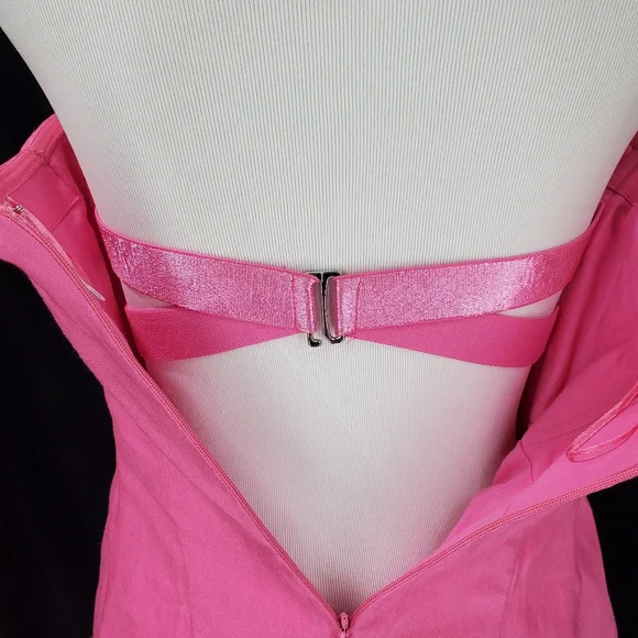 Milly Cameron Solid Linen Strapless Dress size 2 Pink Party Legally Blonde - Picture 15 of 15